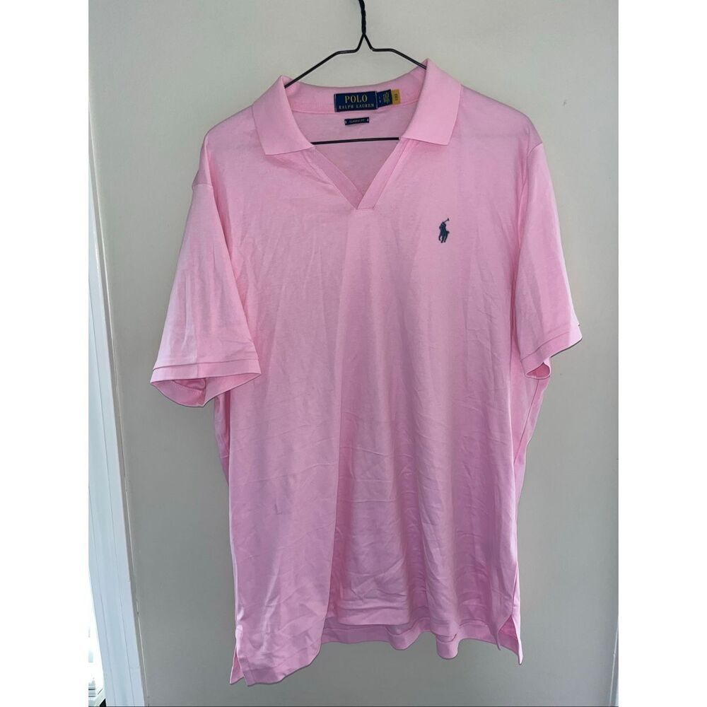 Ralph Lauren Classic Fit Pink Polo Large